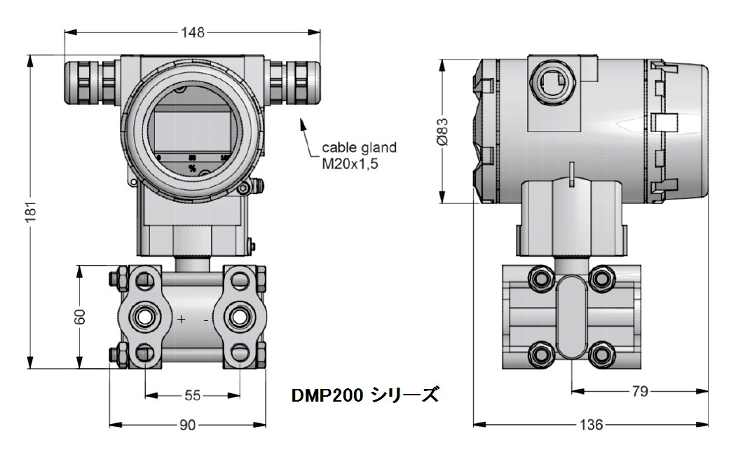 BD社 (BD Sensors) <br />差圧伝送器・差圧センサ<br />DPT200シリーズ